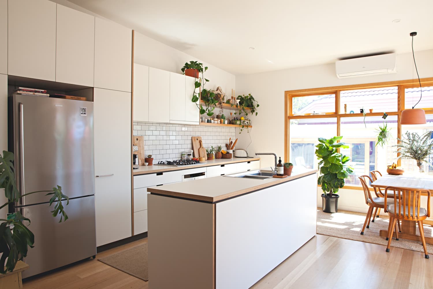 single wall kitchen with island dimensions